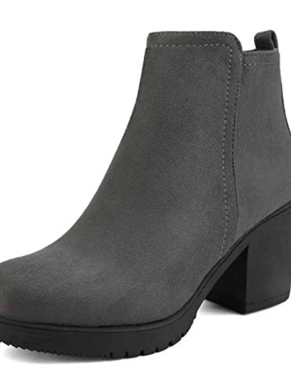 Women's Ankle Boots Chunky Heel Platform Faux Leather Short Booties